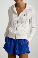 Polo Ralph Lauren Cardigan Donna a trecce con cappuccio