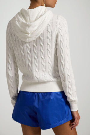 Polo Ralph Lauren Cardigan Donna a trecce con cappuccio