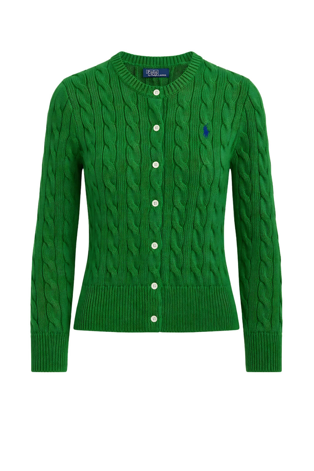 Polo Ralph Lauren Cardigan Donna a trecce / green