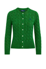Polo Ralph Lauren Cardigan Donna a trecce / green