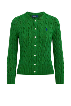 Polo Ralph Lauren Cardigan Donna a trecce / green