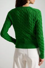 Polo Ralph Lauren Cardigan Donna a trecce / green