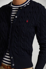 Polo Ralph Lauren Cardigan Donna a trecce / navy
