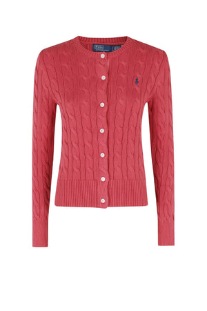 Polo Ralph Lauren Cardigan Donna a trecce / red