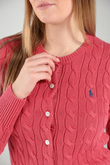 Polo Ralph Lauren Cardigan Donna a trecce / red