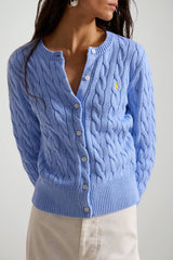Polo Ralph Lauren Cardigan Donna a trecce / sky
