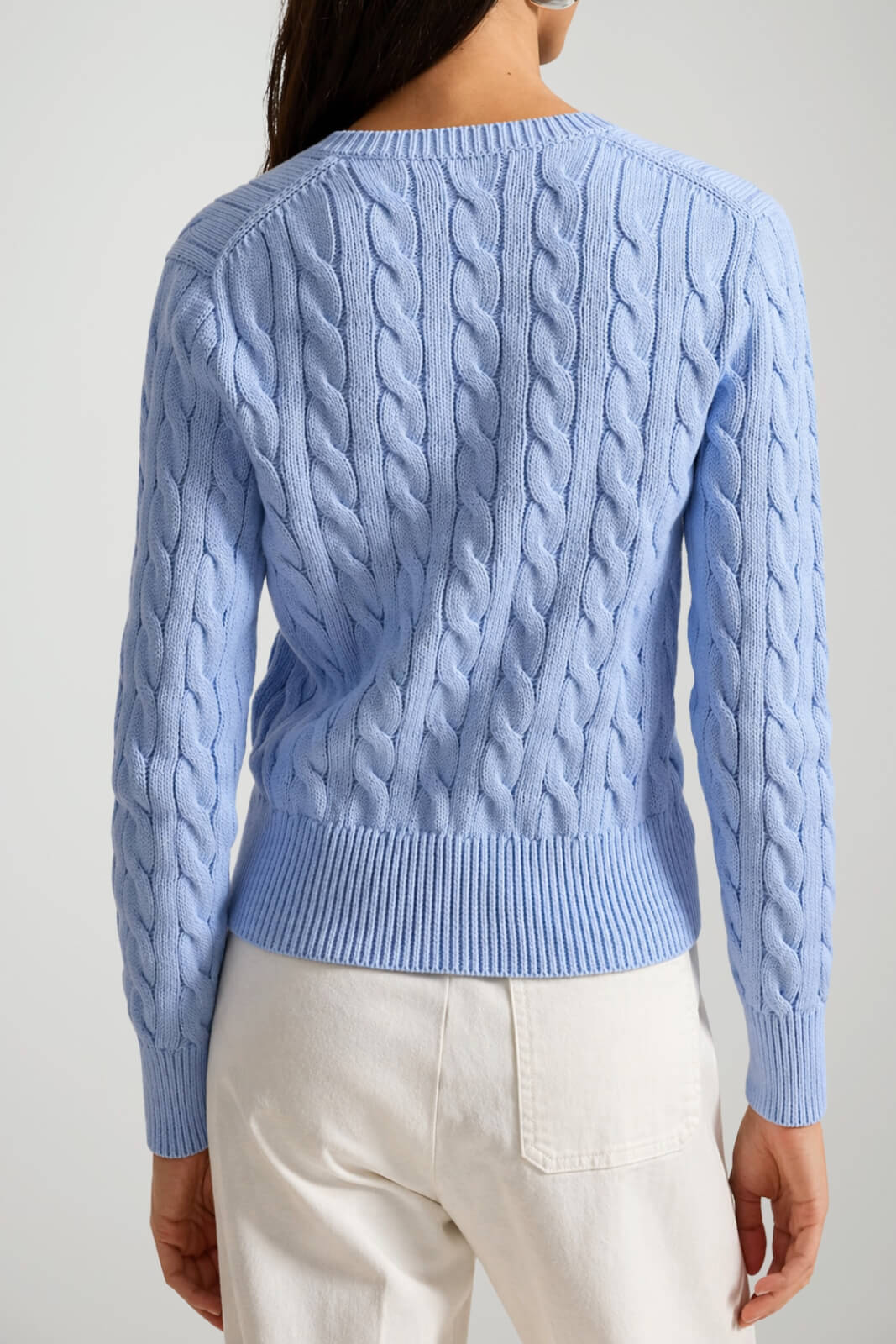 Polo Ralph Lauren Cardigan Donna a trecce / sky