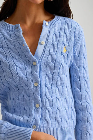 Polo Ralph Lauren Cardigan Donna a trecce / sky