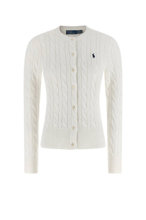 Polo Ralph Lauren Cardigan Donna a trecce / white