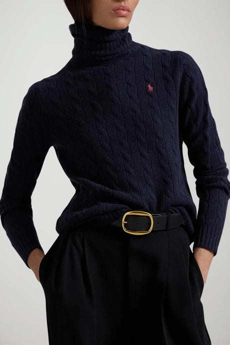 Polo Ralph Lauren Dolcevita Donna a trecce / Navy