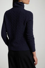 Polo Ralph Lauren Dolcevita Donna a trecce / Navy