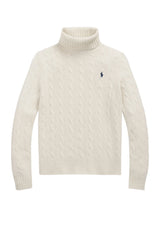 Polo Ralph Lauren Dolcevita Donna a trecce / Panna