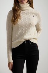 Polo Ralph Lauren Dolcevita Donna a trecce / Panna