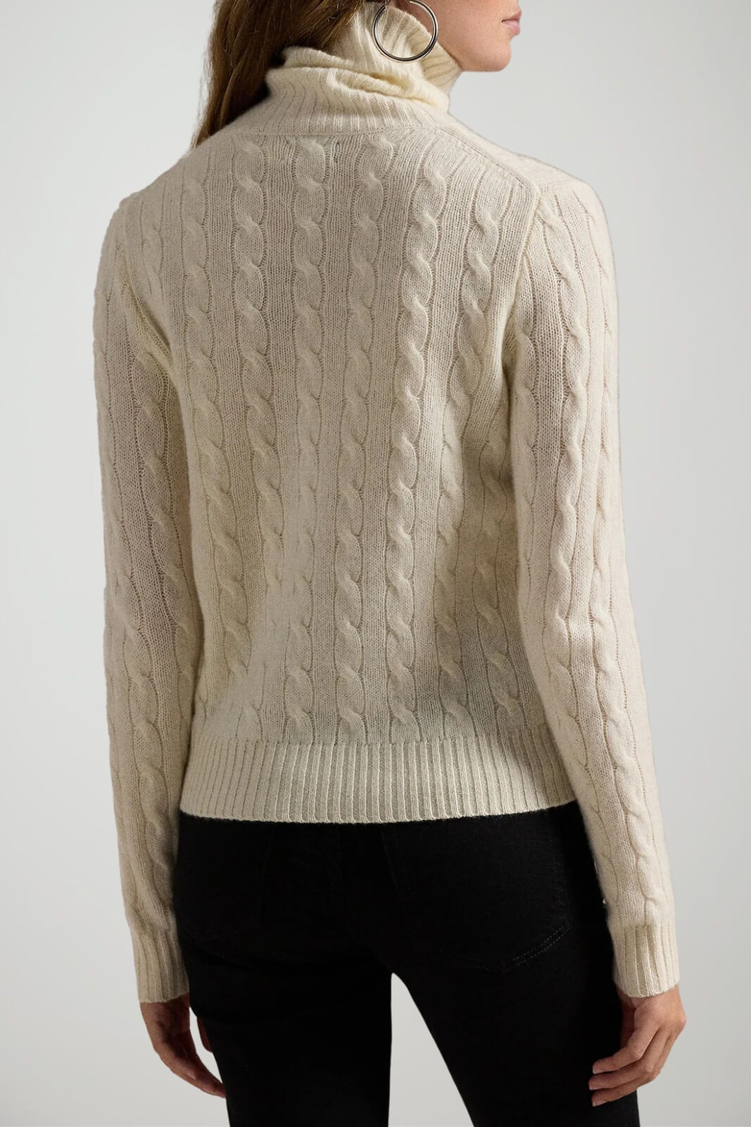 Polo Ralph Lauren Dolcevita Donna a trecce / Panna