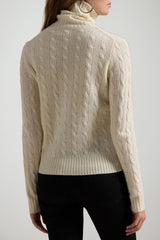Polo Ralph Lauren Dolcevita Donna a trecce / Panna