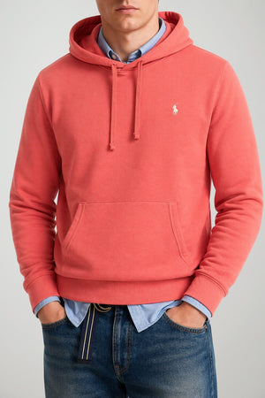 Polo Ralph Lauren Felpa Uomo con cappuccio e logo / Corallo