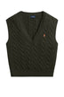 Polo Ralph Lauren Gilet Donna a trecce / Verde
