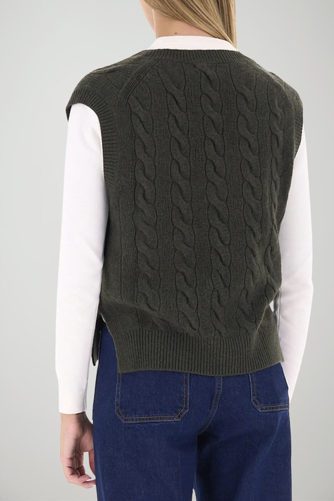 Polo Ralph Lauren Gilet Donna a trecce / Verde