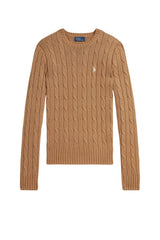 Polo Ralph Lauren Maglia Donna a trecce camel