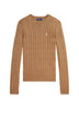 Polo Ralph Lauren Maglia Donna a trecce camel