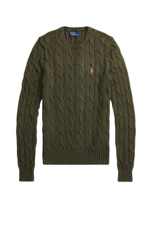 Polo Ralph Lauren Maglia Donna a trecce / olive