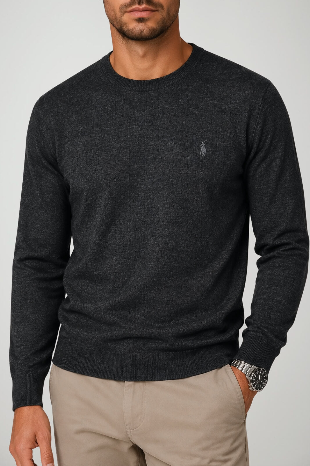Polo Ralph Lauren Maglia Uomo in lana merino / Antracite