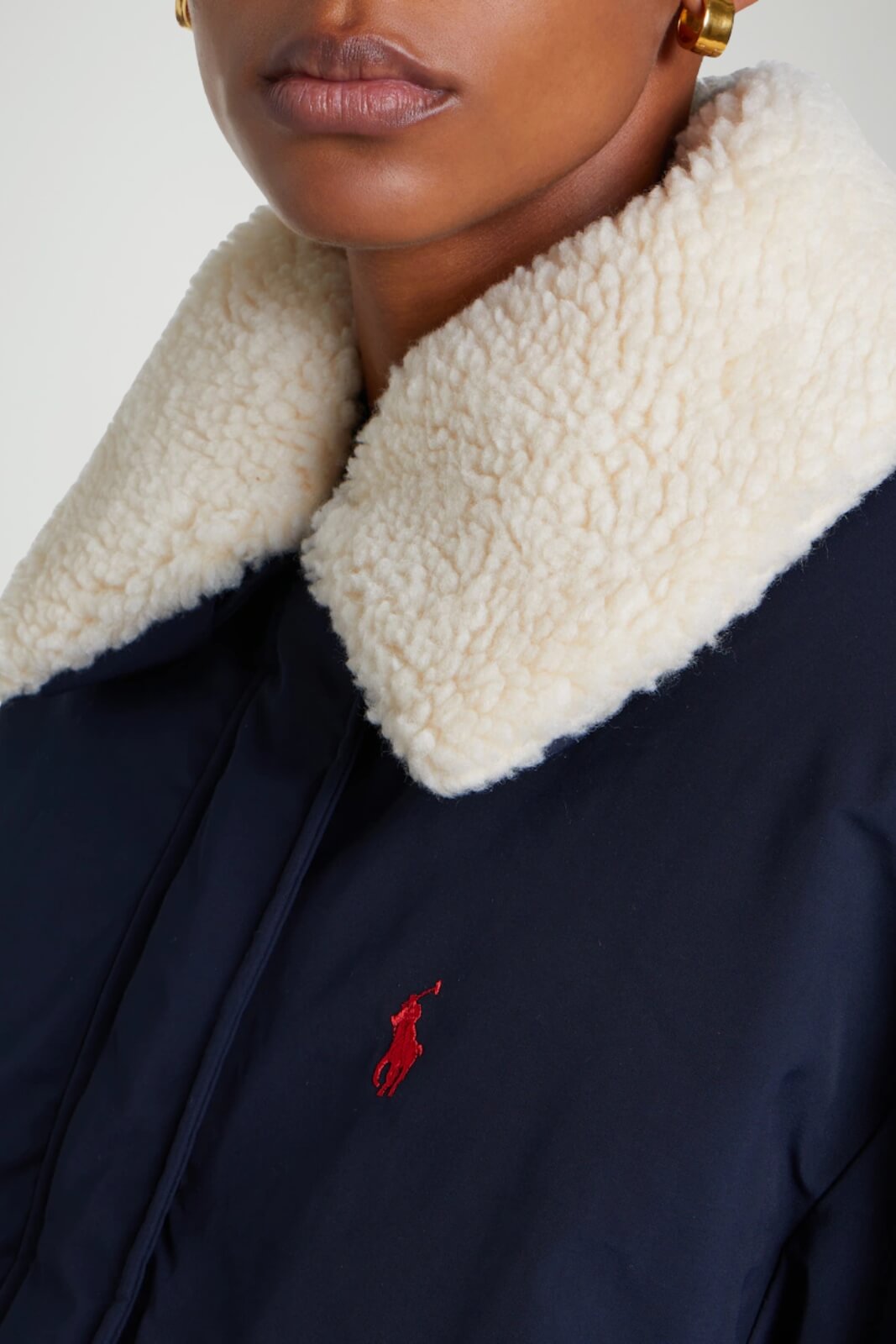 Polo Ralph Lauren Piumino Donna con collo in sherpa