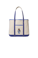 Polo Ralph Lauren Shopper Donna tote Polo Bear piccola in tela