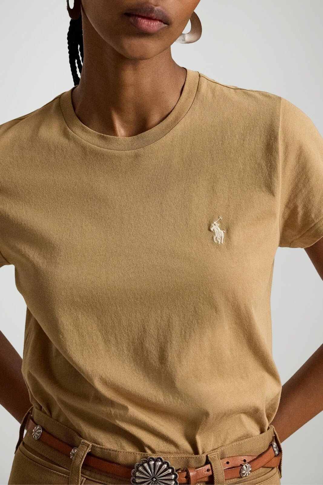 Polo Ralph Lauren T-shirt Donna in cotone / Cammello