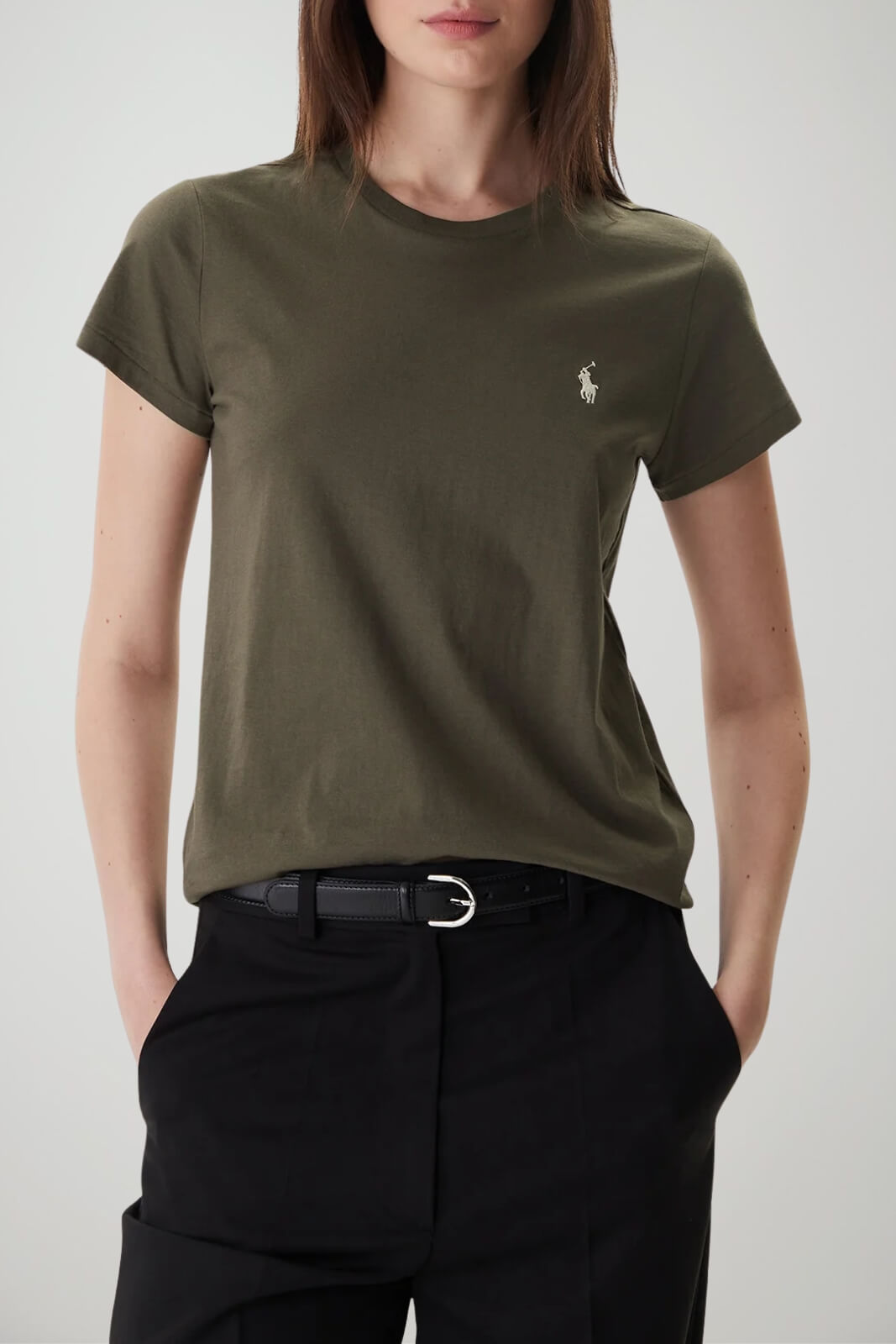 Polo Ralph Lauren T-shirt Donna in cotone / Oliva