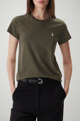 Polo Ralph Lauren T-shirt Donna in cotone / Oliva