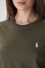 Polo Ralph Lauren T-shirt Donna in cotone / Oliva