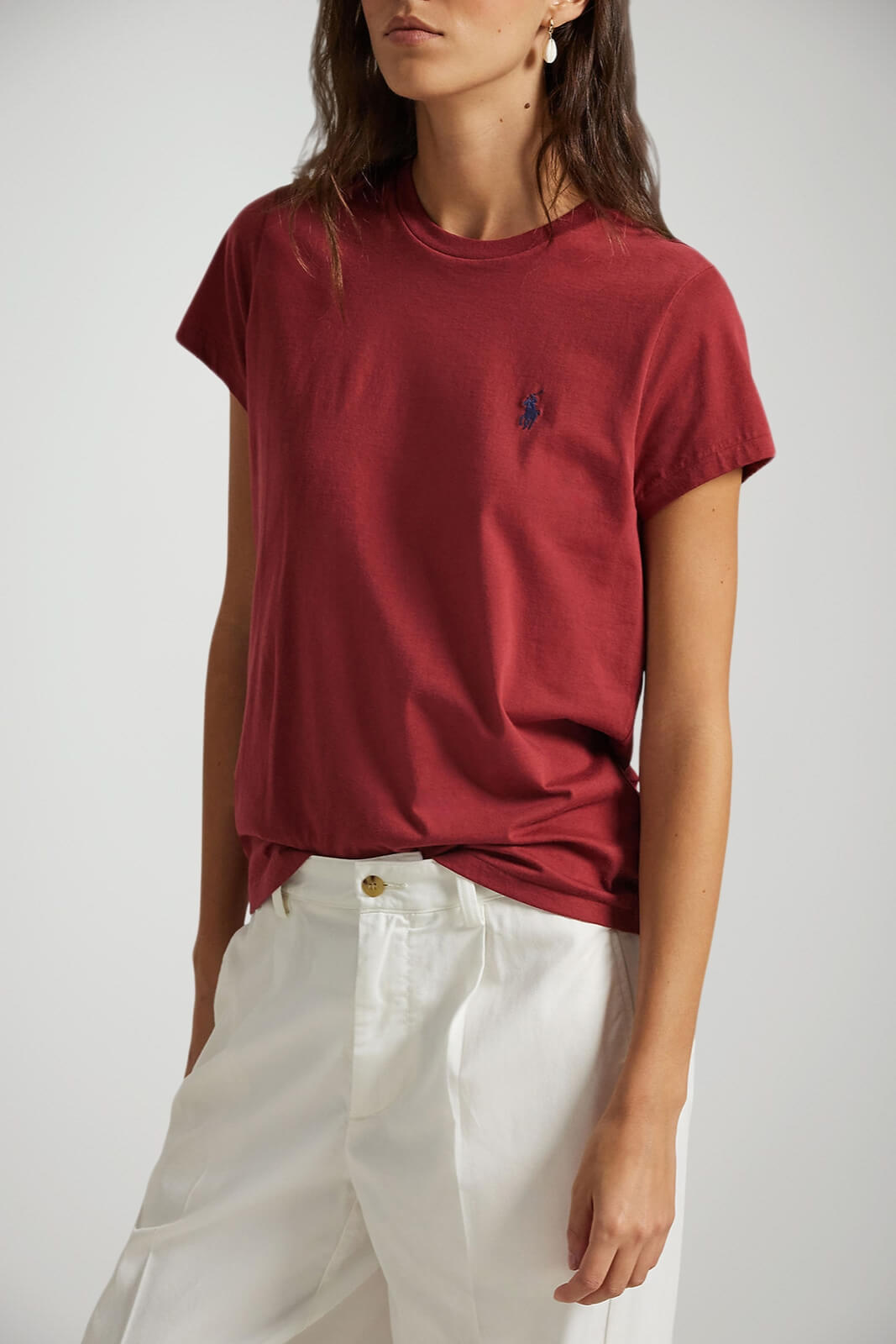 Polo Ralph Lauren T-shirt Donna in jersey / red
