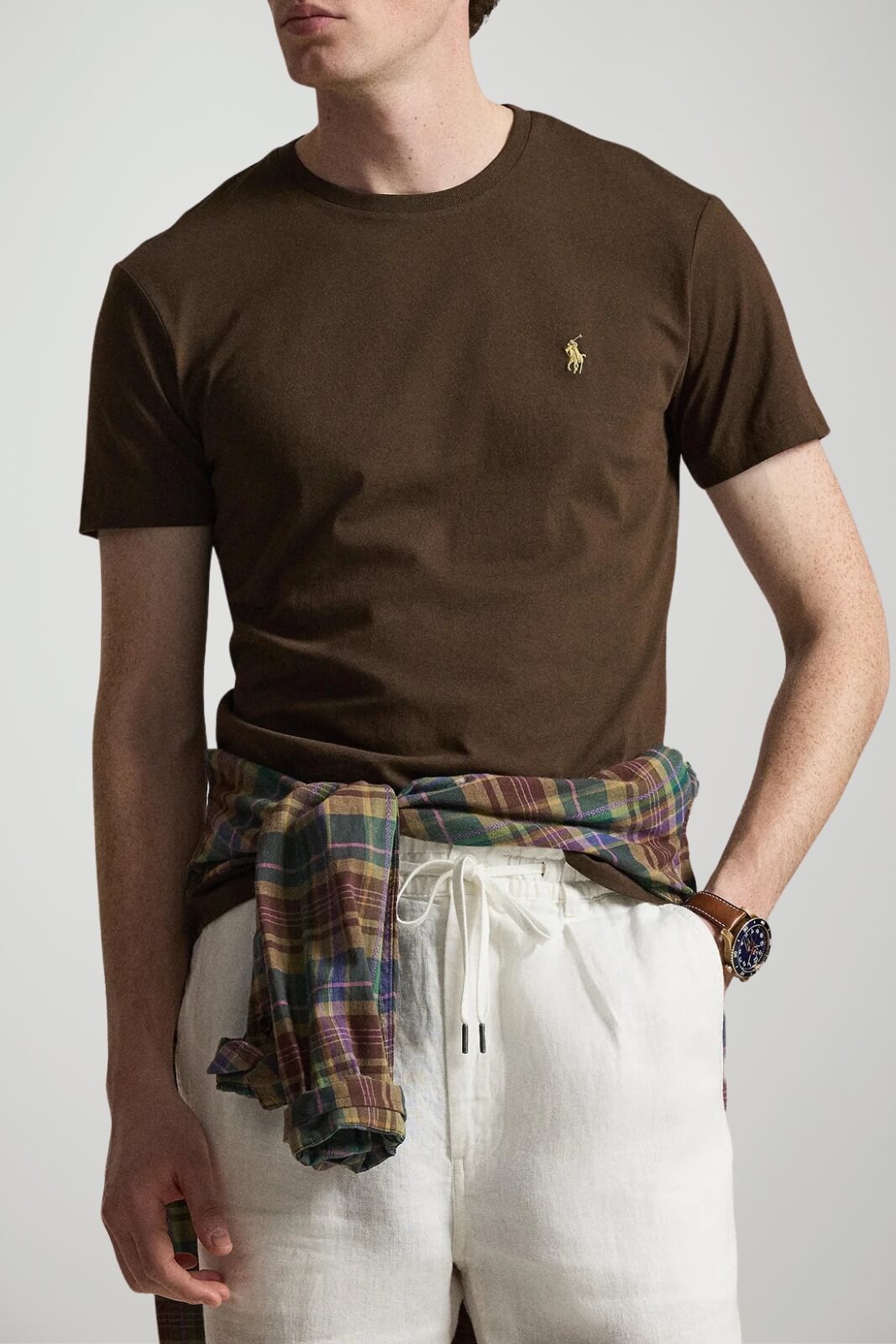 Polo Ralph Lauren T-shirt Uomo Custom Slim Fit / Marrone