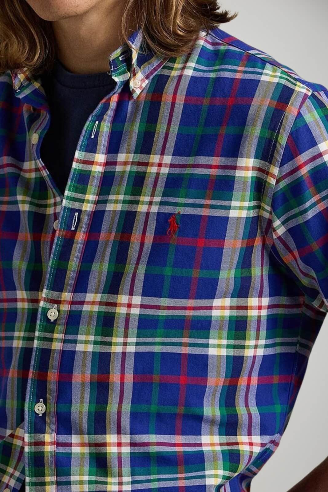 Camicia a quadri da uomo Polo Ralph Lauren dettaglio