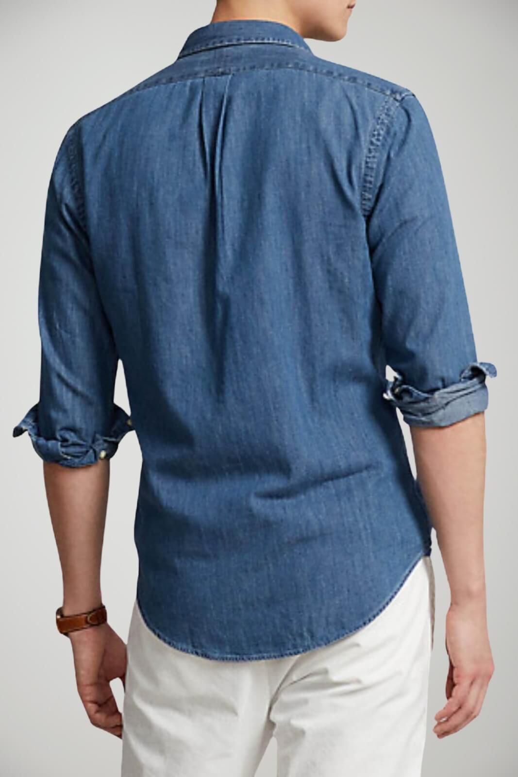 Camicia da uomo in denim Polo Ralph Lauren retro