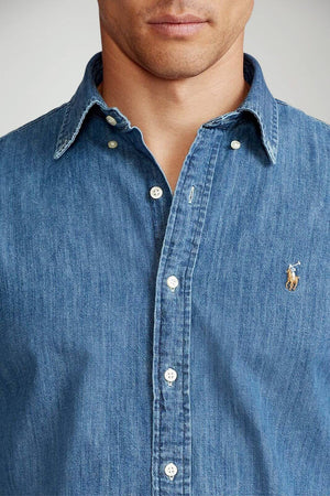 Polo Ralph Lauren Camicia Uomo in denim Custom Fit