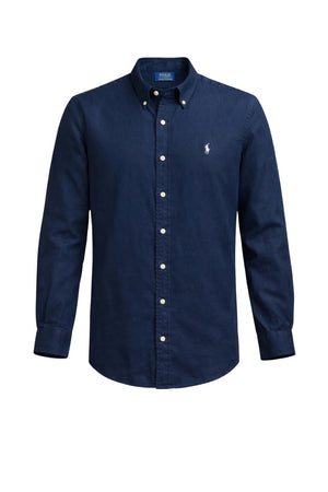 Camicia da uomo Polo Ralph Lauren in lino con logo