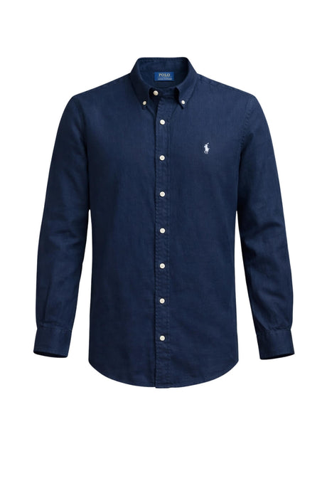 Camicia da uomo Polo Ralph Lauren in lino con logo