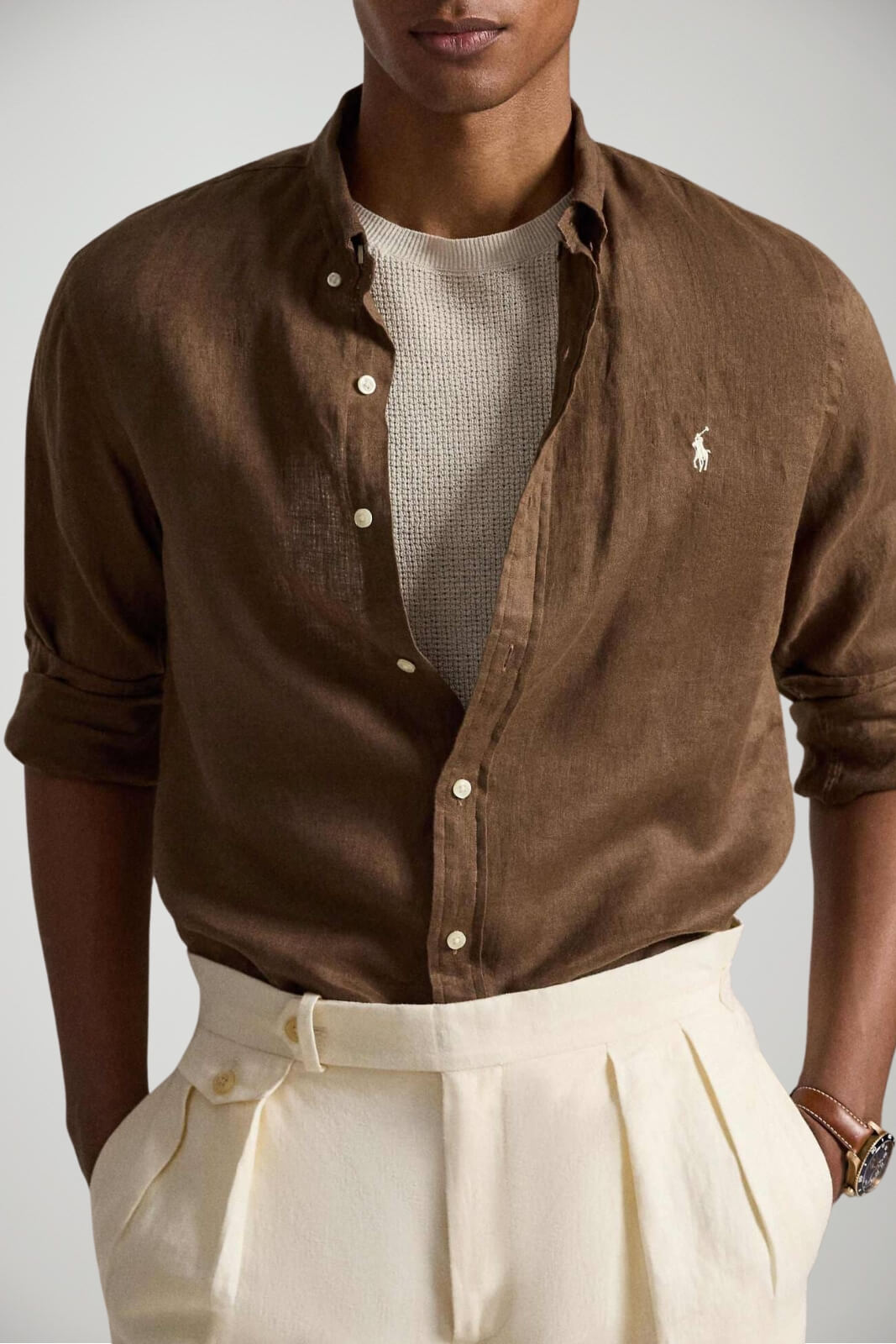 Camicia da uomo in lino Polo Ralph Lauren