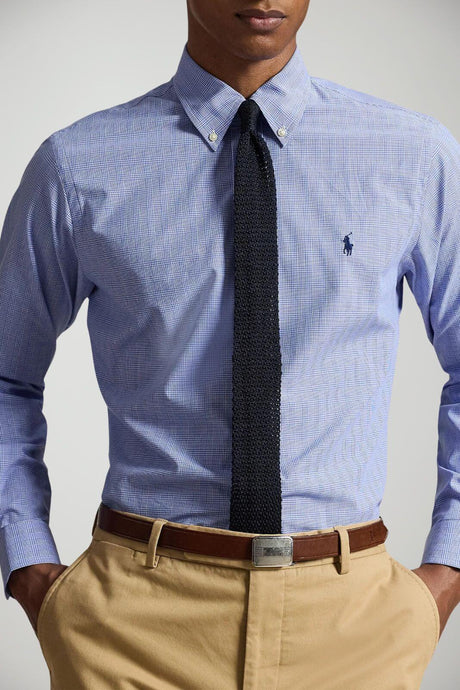 Polo Ralph Lauren Camicia Uomo Principe di Galles Custom Fit
