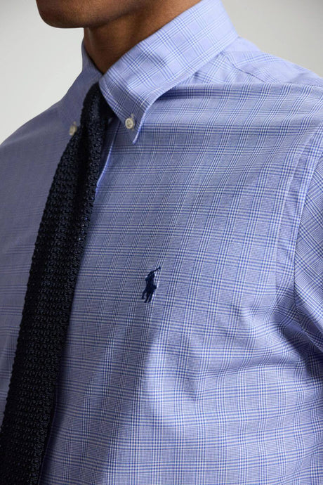 Polo Ralph Lauren Camicia Uomo Principe di Galles Custom Fit