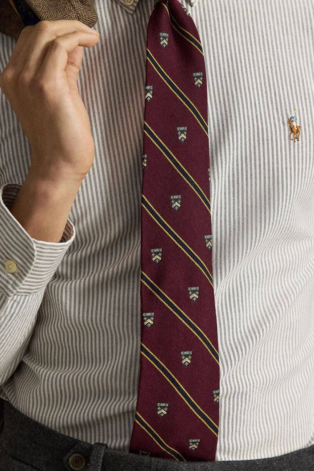 Polo Ralph Lauren Camicia Uomo Oxford rigata Custom Fit