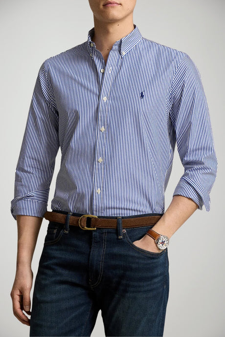 Camicia uomo Polo Ralph Lauren in fantasia rigata fronte 1