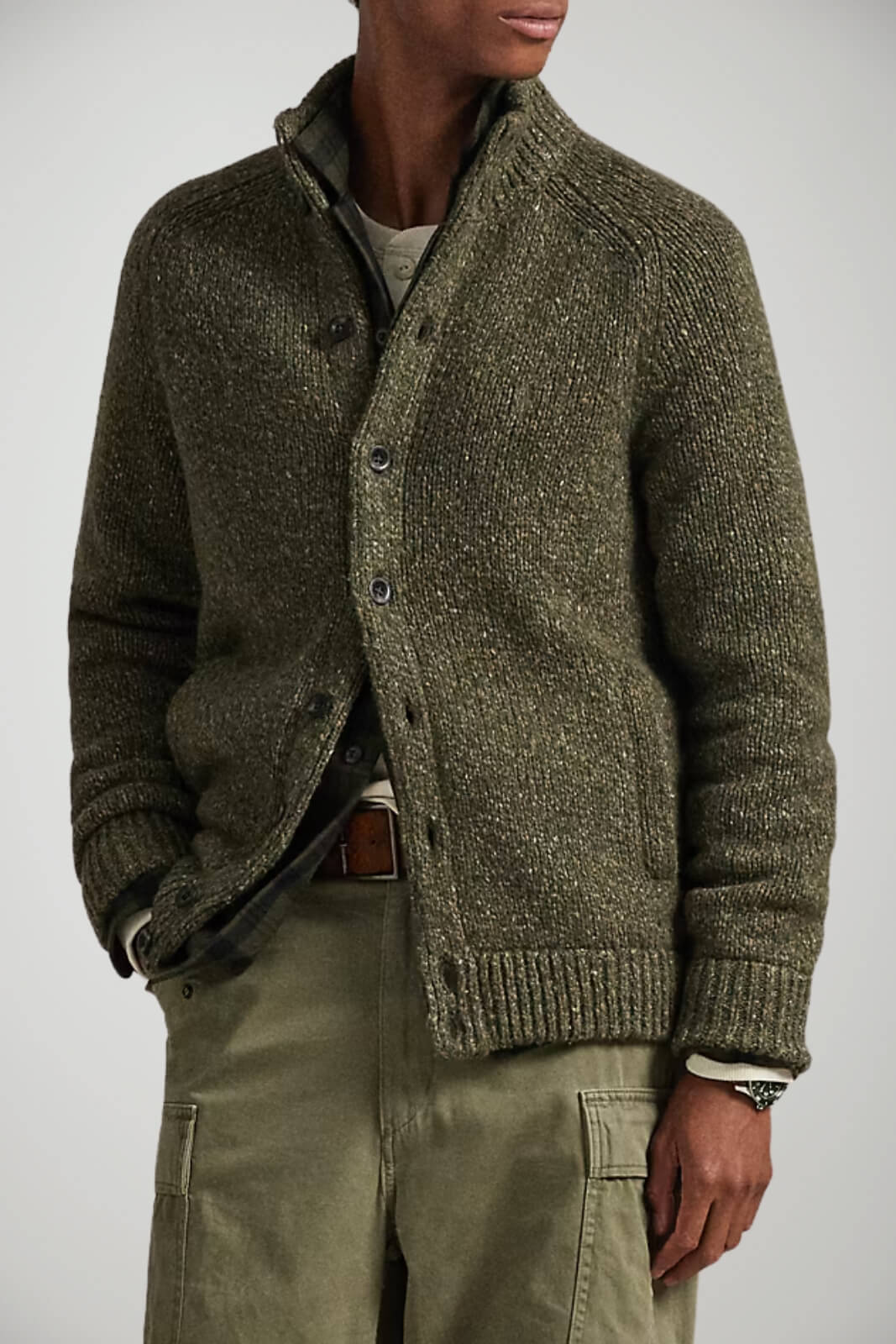 Cardigan da uomo in lana Polo Ralph Lauren con bottoni