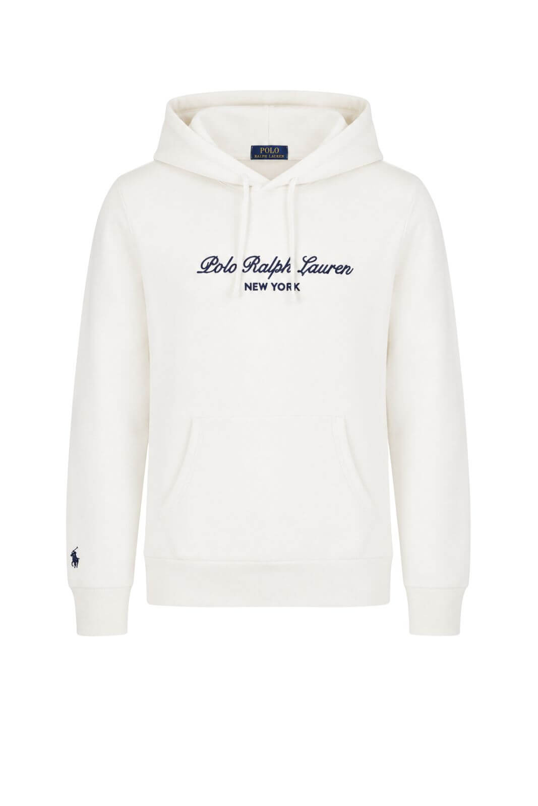 Polo Ralph Lauren Felpa Uomo con cappuccio e lettering / Bianco