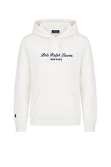 Polo Ralph Lauren Felpa Uomo con cappuccio e lettering / Bianco