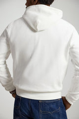 Polo Ralph Lauren Felpa Uomo con cappuccio e lettering / Bianco