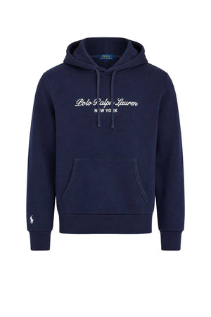 Polo Ralph Lauren Felpa Uomo con cappuccio e lettering / Navy
