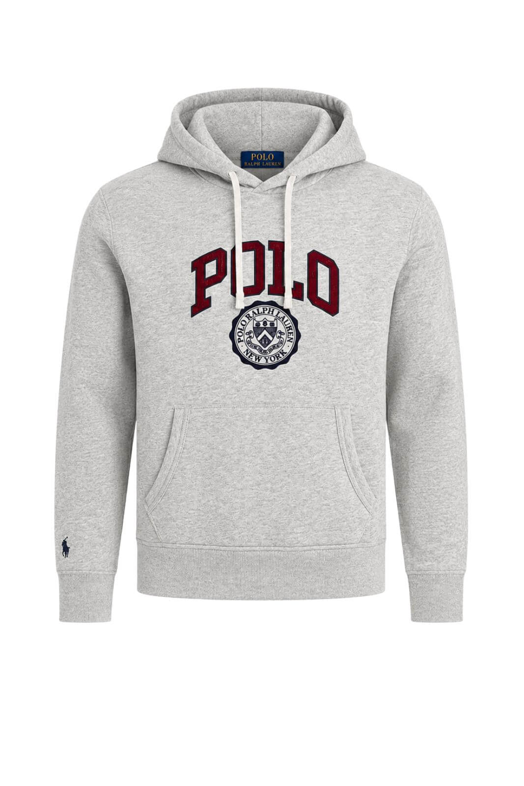 Polo Ralph Lauren Felpa Uomo con cappucccio e maxi logo / Grigio